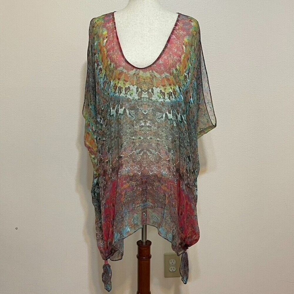 Charlie Jade Silk Cover Tunic Multicolor Size M/L